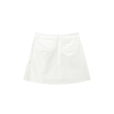 Women's White High-Waisted A-Line Mini Skirt